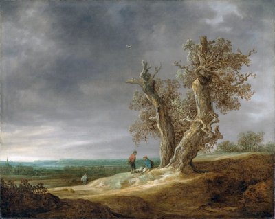 Paisaje con dos robles de Jan Josephsz van Goyen
